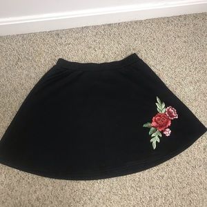 Embroidered skater skirt